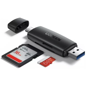 Karšu lasītājs UGREEN CM304 USB-A / USB-C melns pr