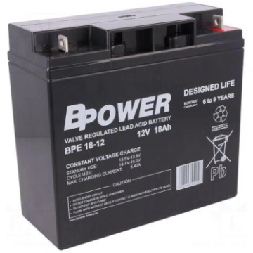 Re-battery: acid-lead | 12V | 18Ah | AGM | mainten