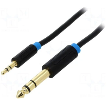 Cable | Jack 3.5mm 3pin plug,Jack 6,3mm 3pin plug 
