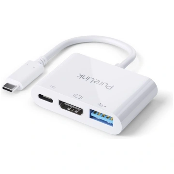 PureLink USB C to multiport adapter iSeries white 