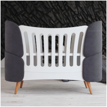 Ovāla bērnu gultiņa Transformers Fly Bed (Pelēka K
