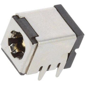 Connector: DC supply; socket; male; angled 90°; TH