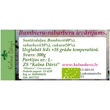 Bumbieru- rabarberu ievārījums BIO