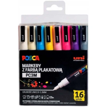 Teksta marķieris Posca PC-3M, 0.9 - 1.3 mm, daudzk