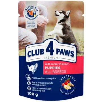 Club 4 Paws Premium konservēts tītara gaļas mērci 