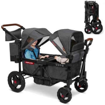 Radio Flyer Voya Stroller Wagon, 2 sēdvietu ratiņi