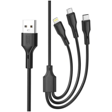 XO NB230 3in1 (Micro USB Lightning Type-C) 1m NB23