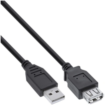 Kabelis Usb Inline Usb-a - Usb-a 1 M Melns (34610b