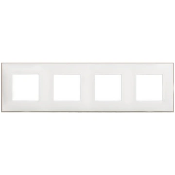 Classia Frames Rāmis white satin 4 vietas Bticino 