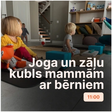 Joga un zāļu kubls mammām ar bērniem