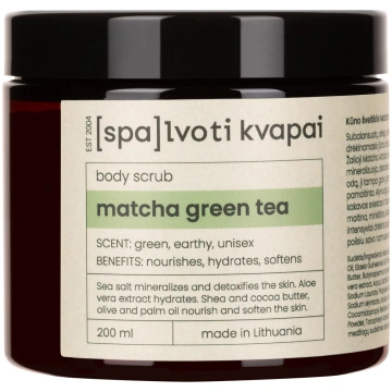 Body scrub Matcha Green Tea, 200ml Spalvoti_kvapai