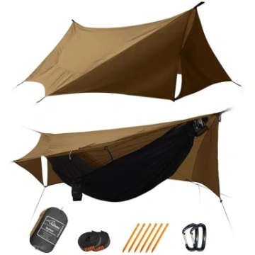 SkyNest Hammock Set with Mosquito Net and Rain Fly
