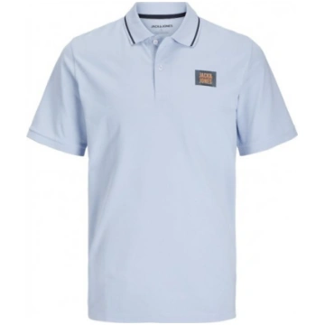 Jack & Jones Hudson Short Sleeve Polo Chambray Blu