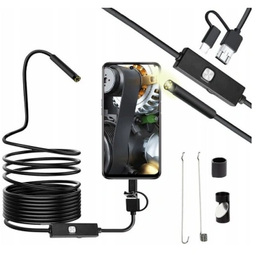 Endoskopiskās pārbaudes kamera ANDROID USB 5,5 mm 