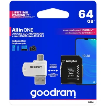 GOODRAM card reader USB A + Micro USB ALL IN ONE M