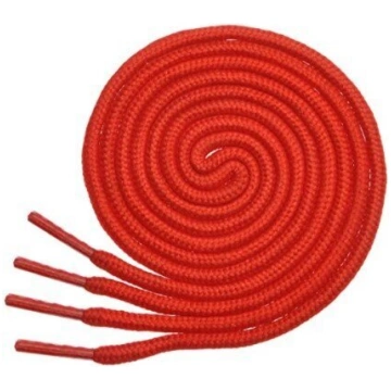 Apaļas kurpju šņores 3 mm 80 cm, sarkanas Rainbow