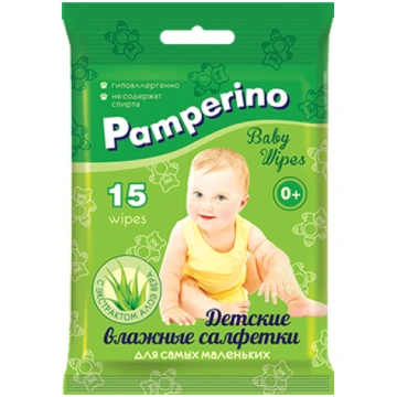 "Pamperino" Mini Mitrās salvetes, 15 gab
