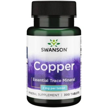 Swanson Copper, 2mg - 300 tabletes