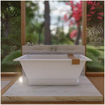 Taisnstūra vanna Polycer ONSEN 1600x755mm, balta P