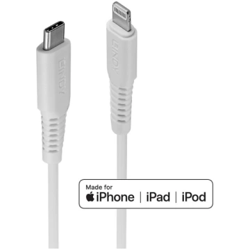Lindy 2m USB Type C to Lightning Cable, White | 31