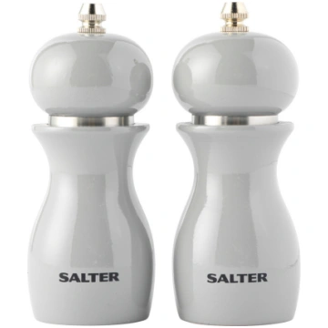 Salter 7613 GYXR Gloss Salt and Pepper Mills Grey 