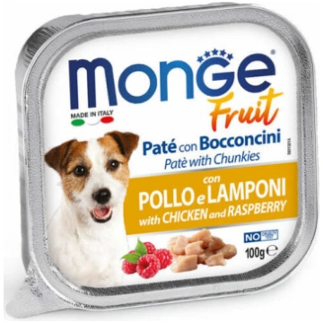 MONGE DOG FRUIT PATE CHICKEN suņu konservi Vista, 