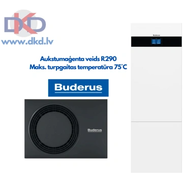 9.6 kW Buderus Logatherm WLW176i gaiss / ūdens sil
