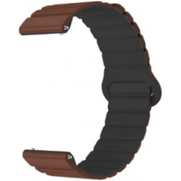 22mm Universal Loop magnetic silicone strap Brown/