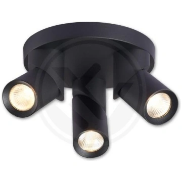 Kinkiet 3xGU10 Rita griestu lampa melna 2912