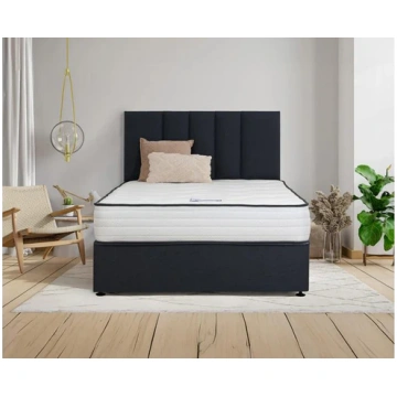 Canberra Complete Bed Set - 5 ft Divan Bed With He