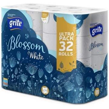 Tualetes papīrs GRITE Blossom 32 ruļļi - 3-kārtas