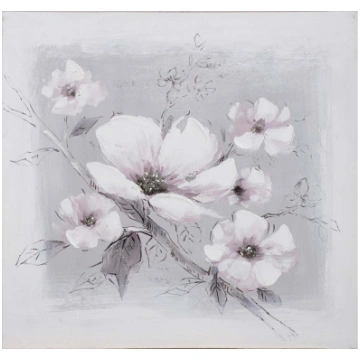 Ellas glezna 60x60cm, balti ziedi 84084