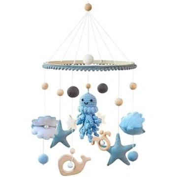Meer Welt Mobile Baby Wind Chimes ar filca bumbiņā