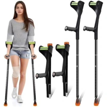 2 saliekamo kruķu komplekts, viegli kruķi, melni a