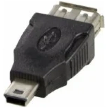 Deltaco Adapter USB-A USB Mini-B Black aksesuārs U