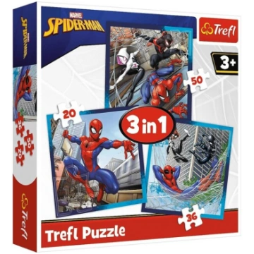 Puzle Trefl 3in1 Spiderman, 106 d