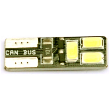 LED lampa 6d, divpusēja, CB, W5W balta