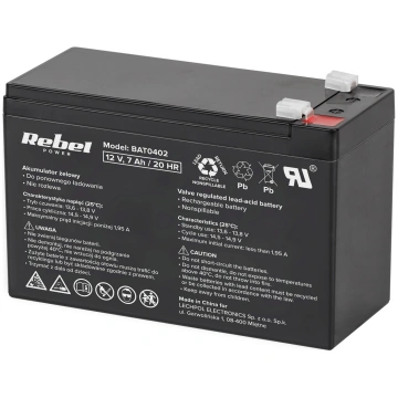 12V 7Ah akumulators :: GEL (Želejas) :: 12 Volti, 