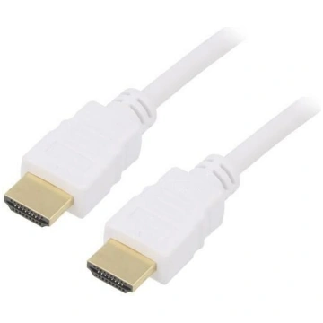 Cable; HDMI plug,both sides; PVC; 2m; white; 30AWG