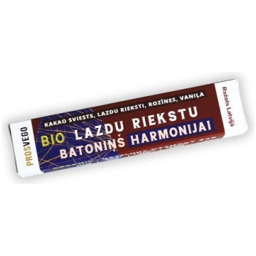 Bio lazdu riekstu batoniņš HARMONIJAI 40g