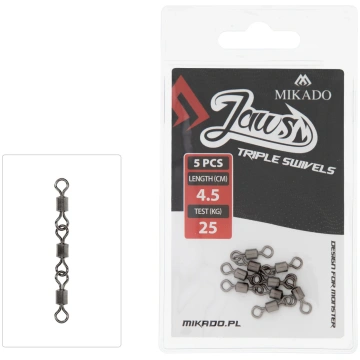 MIKADO GRIEZULIS - JAWS TRIPLE SWIVELS - 5 GAB