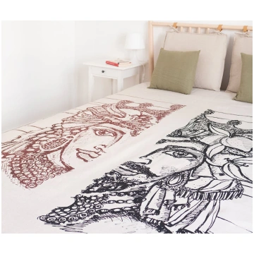 Moro e Dama double bedspread Colori del Sole