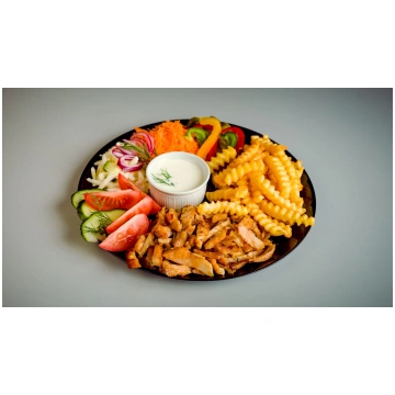 Lielais VISTAS Kebabs uz šķīvja
