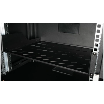 Equip Fixed Shelf 19', 2U, 800MM, Black 18