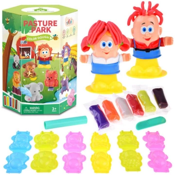 Radošs plastilīna komplekts ar 6 krāsām un dzīvnie
