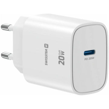 Swissten Edge Tīkla Lādētājs USB-C GaN 20W Balts (