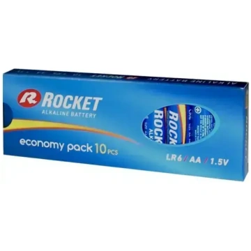 Rocket LR6-10BB (AA) sārma baterijas, 10 gab