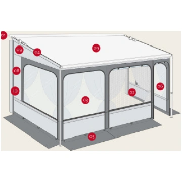Fiamma Caravanstore ZIP pieliekamā telts XL310