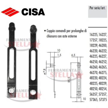 COPPIA COMANDO PER ASTE ESTERNE 0644200 PER VARI M