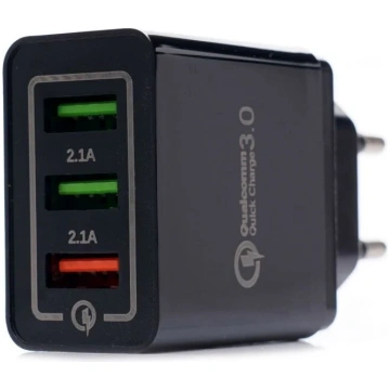 USB lādētājs ar ātrās uzlādes portu 220V, 2xUSB/2.